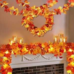 4 Pack Fall Decor Garland - Fall Thanksgiving Decorations for Home