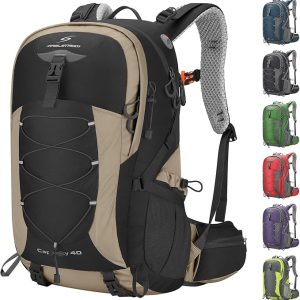 40L Waterproof Hiking Daypack with Rain Cover