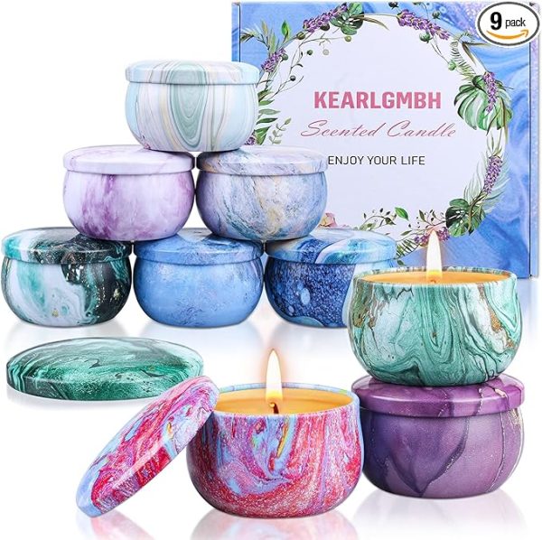 9 Pack Candles for Home Scented Aromatherapy Candles Gifts Set for Women Soy Wax Long Lasting Jar Candles