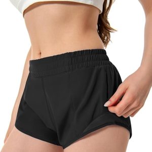 Athletic Shorts for Women Running Shorts with Liner, Quick Dry Active Workout Gym Shorts with Pockets 2.5 Inch