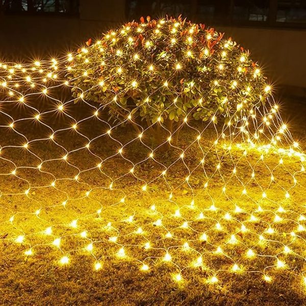 Dazzle Bright Christmas 360 LED Net Lights, 12FT x 5 FT Connectable Waterproof String Lights with 8 Modes, Christmas