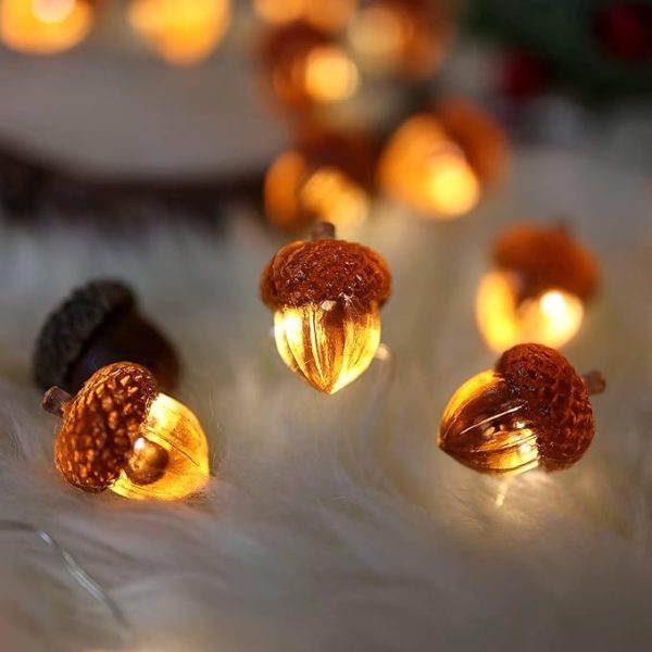 Decorative Fairy Acorn String Lights Thanksgiving Decoration Autumn Garland Cute Novelty Lights