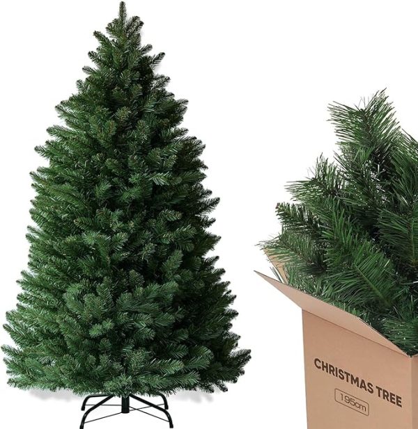 GTPLAYER 6.5ft Christmas Tree Unlit Artificial Xmas Tree with 1000 Branch Tip