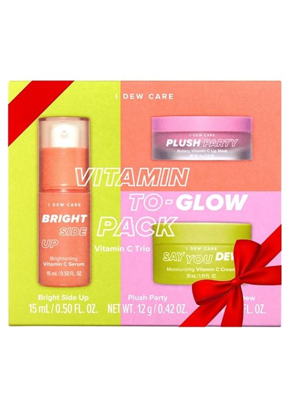 I DEW CARE Korean Skin Care Set Trio - Vitamin To Glow Pack | Travel Size Skincare Gift Set for Teen Girls,