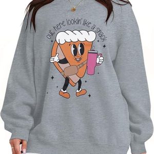 KIDDAD Thanksgiving Sweatshirt Women Cute Turkey Graphic Shirts