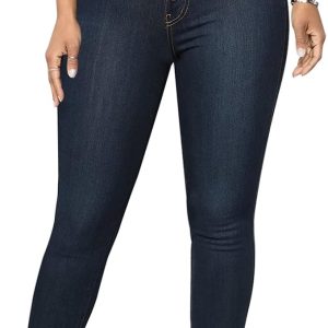 KUNMI Womens Curvy High Waist Stretch Butt Lifting Skinny Colombian Jeans