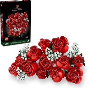 LEGO Icons Bouquet of Roses Building Set - Artificial Flowers for Dinner Table Centerpieces