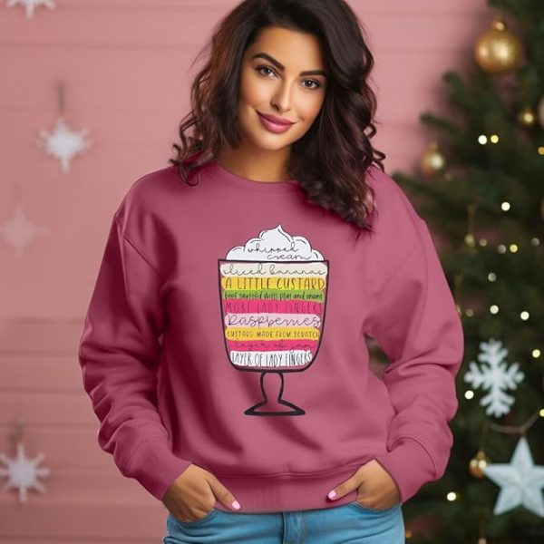 LOTUCY Friend Thanksgiving Sweatshirt Women Funny Trifle Friendsgiving Pullover Shirt Cute Friend Fans Long Sleeve Tops