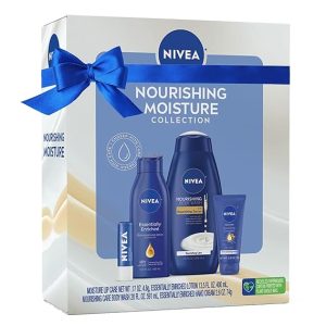 NIVEA Nourishing Moisture Collection Skin Care Set, Nourishing Care Body Wash, 20 Fl Oz + Body Lotion