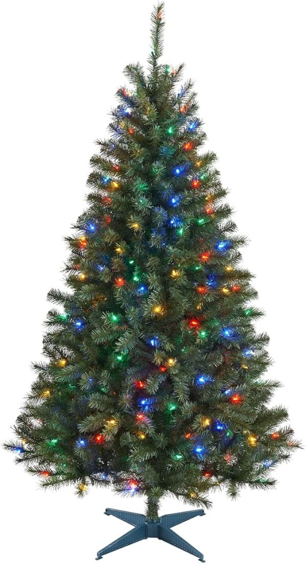 New One 6.5ft Christmas Tree, Xmas Tree, Prelit Artificial Christmas Tree