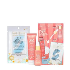 Pacifica Beauty | Glow Baby Vitamin C Trial + Value Kit | 3-Piece Skin Care Gift Set | Travel Friendly | Brightening Face Serum, Face Wash