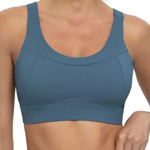 RUNNING GIRL High Impact Sports Bras for Women,Racerback Running Bra Workout Crop Tank Tops Longline Sports Bra Push up