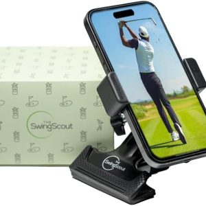 Record Your Golf Swing | The SwingScout | Golf Bag Phone Holder | Easy to Use Clip to Your Golf Bag