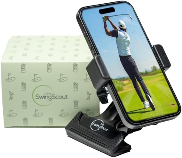 Record Your Golf Swing | The SwingScout | Golf Bag Phone Holder | Easy to Use Clip to Your Golf Bag