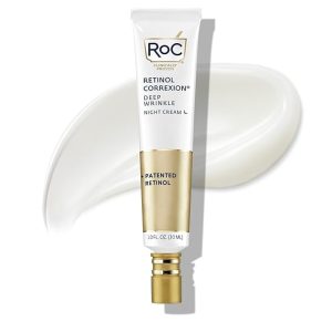 RoC Retinol Correxion Deep Wrinkle Anti-Aging Night Cream, Daily Face Moisturizer with Shea Butter