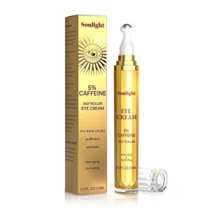 Soulight 5% Caffeine Eye Serum Anti Aging, Eye Cream Reduce Dark Circles, Puffiness