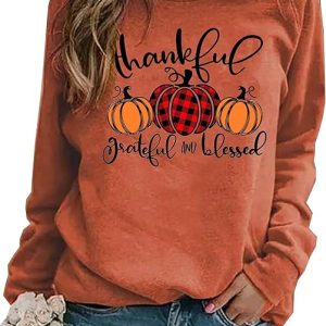 Susongeth Fall Pumpkin Sweatshirt for Women It's Fall Y'all Pumpkin Pullovers Halloween Thanksgiving Long Sleeve Shirt Tops