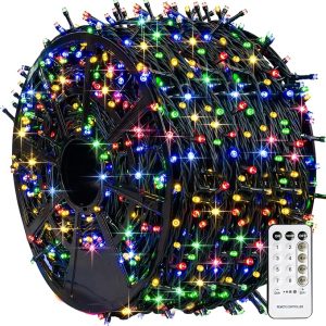 TW SHINE 1000 LED Christmas Lights, 328FT Christmas Tree Lights Outdoor Plug in with 8 Modes