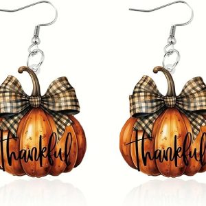 Thanksgiving Earrings Fall Maple Leaf Earrings for Women Trendy Pearl Maple Leaf