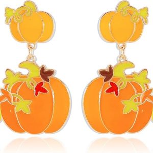 Thanksgiving Pumpkin Earrings for BOO Dangle Earrings Halloween Earrings for Women