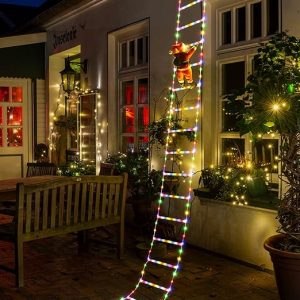 Toodour LED Christmas Lights - 10ft Christmas Decorative Ladder Lights with Santa Claus