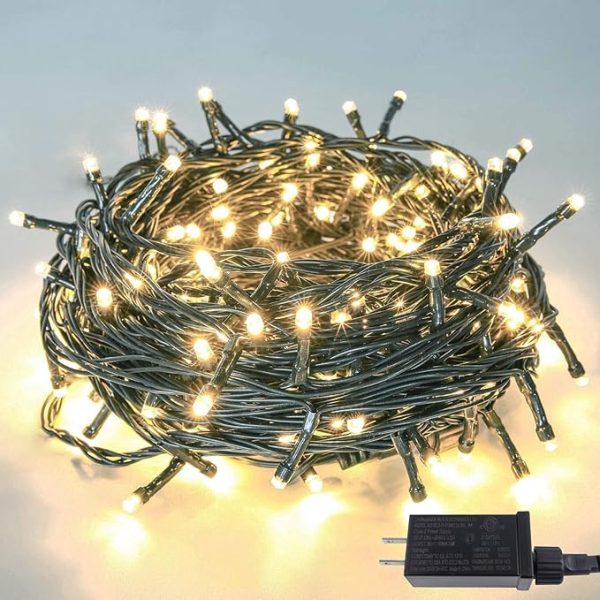 Upgraded 82FT 200 LED Christmas String Lights Outdoor/Indoor, Timer & Memory Function & 8 Modes, Extendable Green Wire