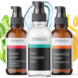 YEOUTH Retinol Serum for Face, Vitamin C Serum for Face with Hyaluronic Acid Serum for Face