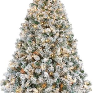 Yaheetech 6ft Pre-lit Artificial Christmas Tree with Incandescent Warm White Lights