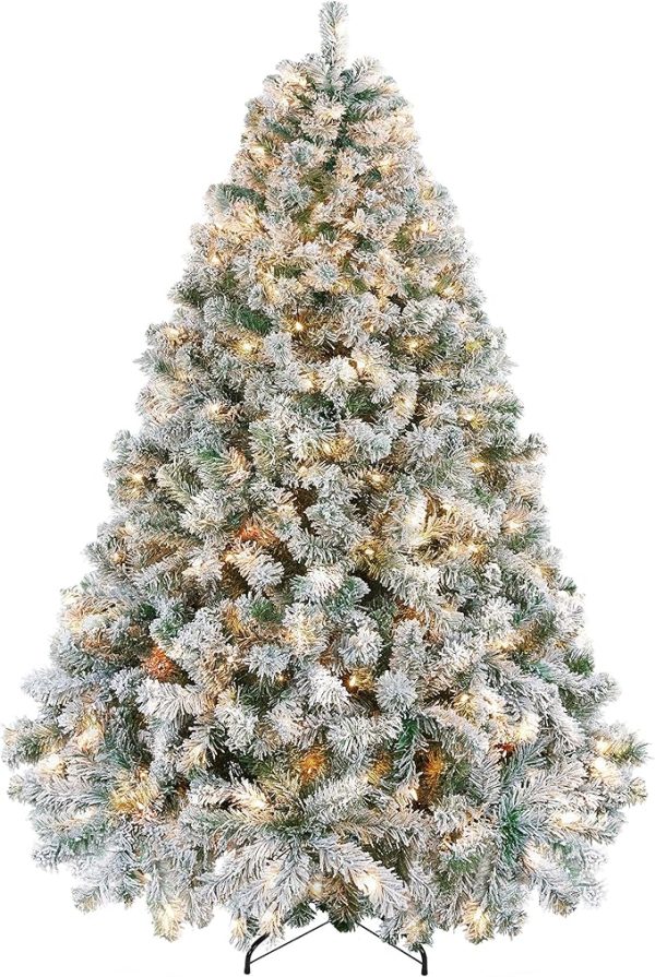 Yaheetech 6ft Pre-lit Artificial Christmas Tree with Incandescent Warm White Lights