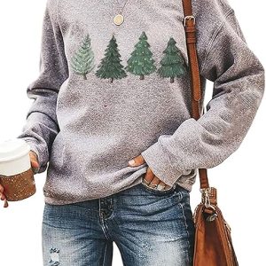 Ykomow Snowman Wine Cheers Sweatshirts Women Long Sleeve Christmas Graphic Tees Funny Xmas Tops