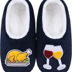 ZYZX Funny Slipper Socks for Women with Grippers Non Slip Winter Warm Soft Cozy House Cute Slippers