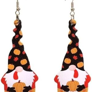 Zian Christmas Earrings Leather Dwarf Earrings Thanksgiving Earrings Fall Earrings Holiday Earrings For Women