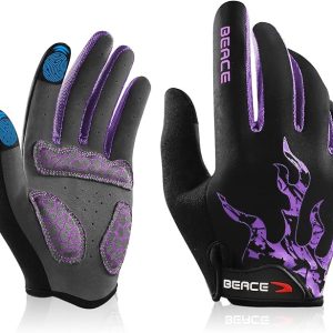 BEACE Cycling Gloves Bike Gloves Biking Gloves for Men Women with Touch Screen-Full Finger Mountain Bike Gloves Workout Gloves Road Bicycle Gloves with Anti-Slip Silicone Palm