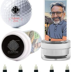 Custom Golf Ball Stamps with Personalized Name Graphics,Reusable Golf Ball Waterproof Marking Tool,Funny Golfer Gifts,Golf Accessories