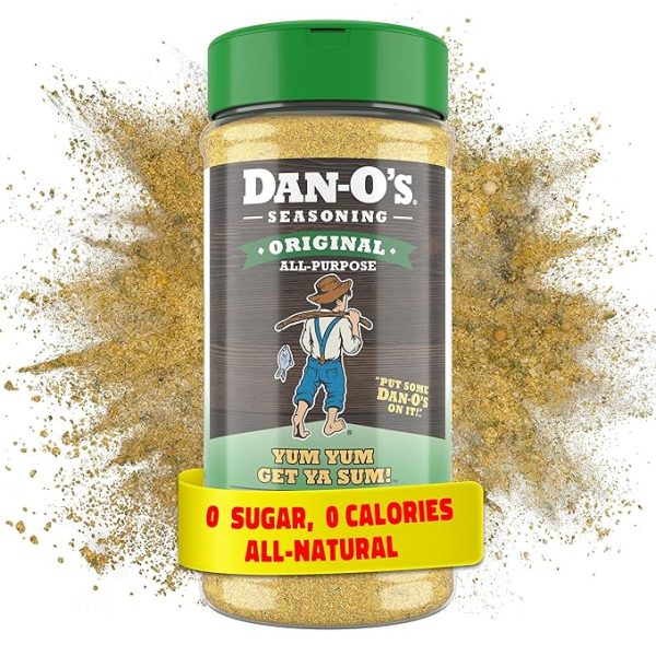 Dan-O's Original Seasoning - Great on Chicken, Meats, Veggies - All-Purpose, All-natural, Sugar Free, Zero Calorie, Savory Seasoning for Cooking Anything, marinade, rub, dips - Medium bottle (8.9 oz)