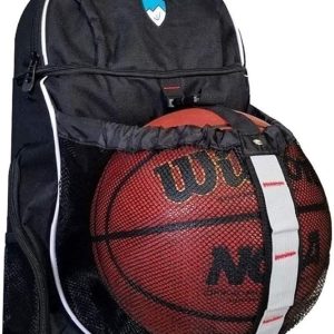 Hard Work Sports Basketball Backpack with Ball Compartment Spacious Shoe Storage for Basketball, Large Sports Bag