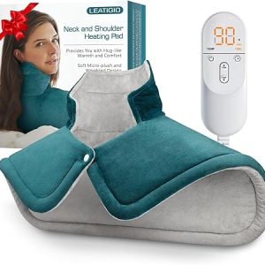 Heating Pad for Neck and Shoulder Pain Relief, Christmas Gifts for Women Mom Men Dad, Weighted Heating Pad for Back