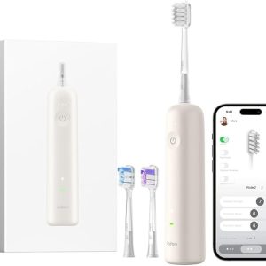 Laifen Wave Electric Toothbrush, Oscillation & Vibration Sonic Electric Toothbrush for Adults with App, 3 Brush Heads, IPX7 Waterproof Magnetic Rechargeable Travel Powered Toothbrush