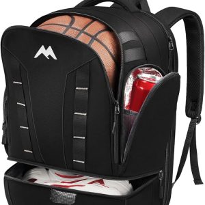 MATEIN Basketball Backpack, Boys Basketball Bag with Ball & Shoes Compartment, Youth Soccer Equipment Bags with Fence Hook & Insulated Pockets