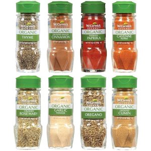 McCormick Gourmet Organic Spice Rack Refill Variety Pack, 8 coun