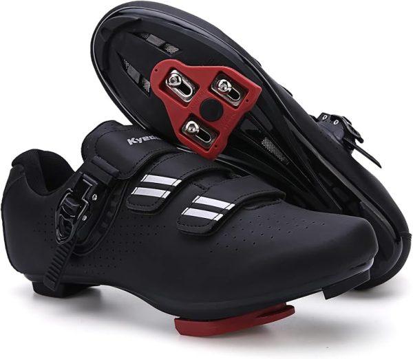 Mens Womens Cycling Shoes Compatible with Pelaton Bike Shoes Road Bike Shoes Riding Bicycle Pre-Installed with Delta