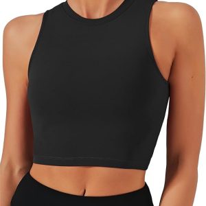 Natural Feelings Nudi Sports Bras for Women Removable Padded Yoga Tank Tops Sleeveless Fitness Workout Crop Tops