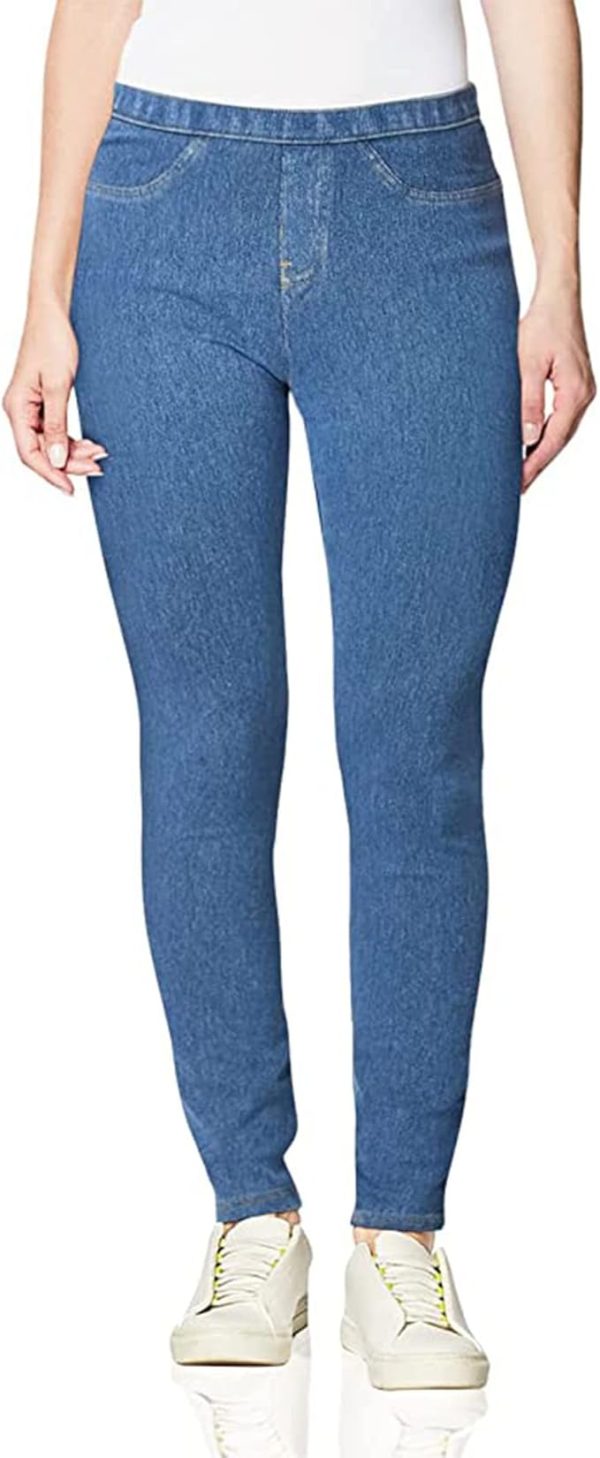 No Nonsense Women’s Classic Denim Leggings, Jeggings for Women with Real Back Pockets, High Waisted Stretch Jeans