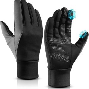 OZERO Winter Gloves for Women - Touchscreen Anti-Slip Palm Windproof Thermal Cycling Glove for Texting Hiking Driving Running