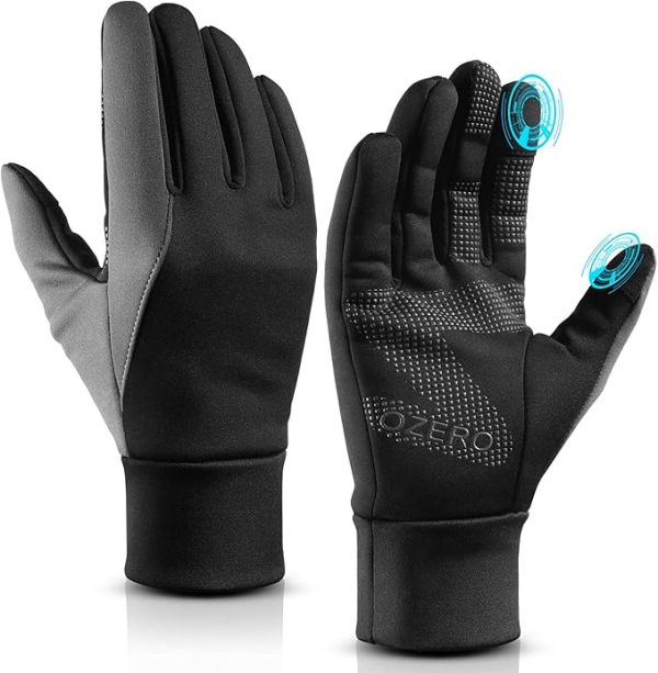 OZERO Winter Gloves for Women - Touchscreen Anti-Slip Palm Windproof Thermal Cycling Glove for Texting Hiking Driving Running