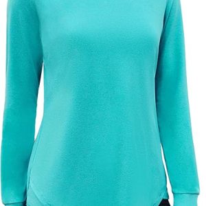 PINSPARK Long Sleeve Workout Tops for Women Crewneck Yoga Shirts Lightweight Athletic Gym Running Sport Casual T-Shirt