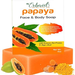 Papaya Soap Face & Body Wash – Skin Brightening Papaya Soap Bar for Dark Spots