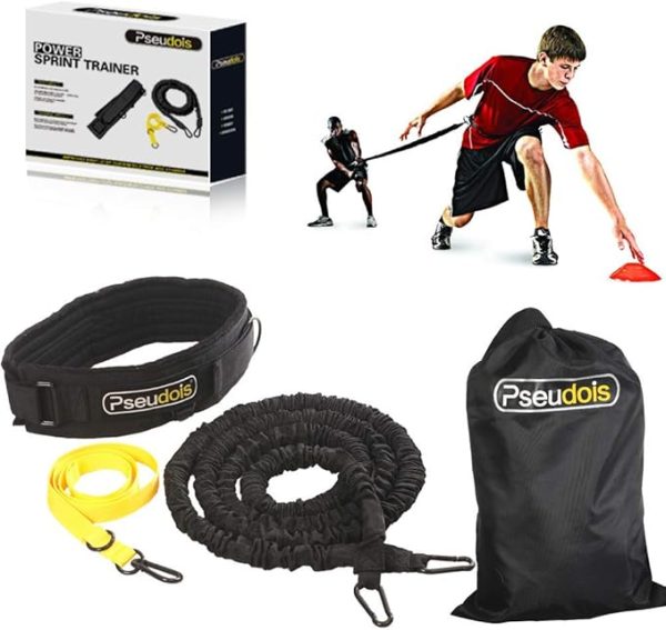 Pseudois Resistance Bungee Band, Running Training Bungee Workout Band, Speed Strength, Basketball and Football Equipment for Improving Strength, Power and Agility