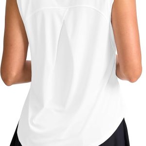 SANTINY Women's Sleeveless Workout Tops Breathable Lightweight Active Tennis Yoga Shirts Athletic Running Tank Tops for Women