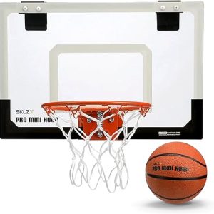 SKLZ Pro Mini Indoor Basketball Hoop - Over The Door – Portable - Great for Home, Dorms, Offices, and Gifts